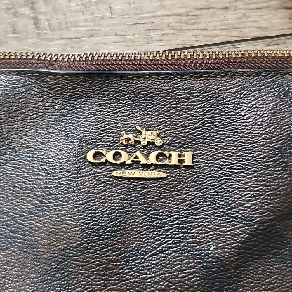 Coach Signature Coated Canvas Leather Ava Tote
